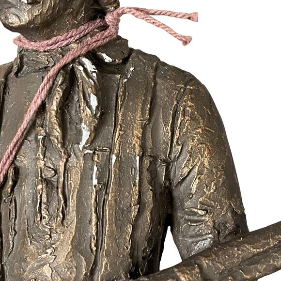 Michael Garman Stage Driver Sculpture Vintage 1987 Cowboy Bronzetone Statue READ - Picture 7 of 16